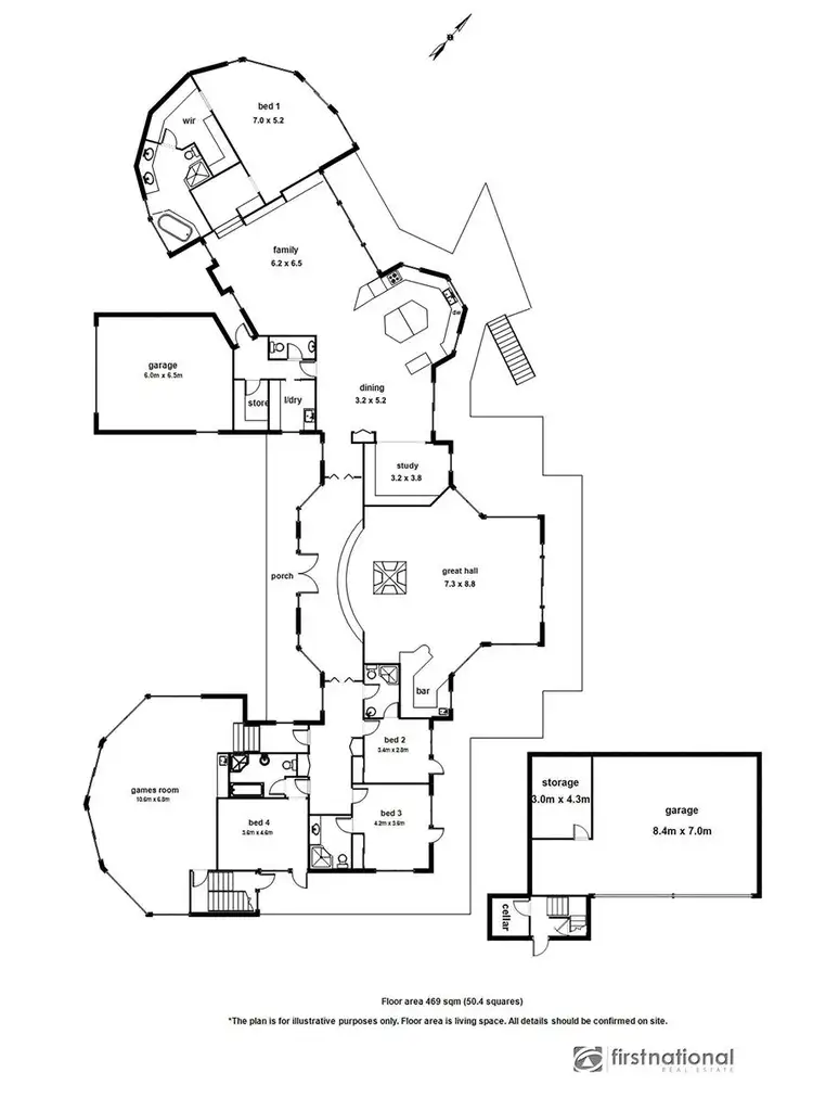 Floorplan of Homely rural property listing, 75 Rowallan Avenue, Harkaway VIC 3806