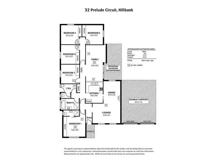 Floorplan of Homely house listing, 32 Prelude Circuit, Hillbank SA 5112