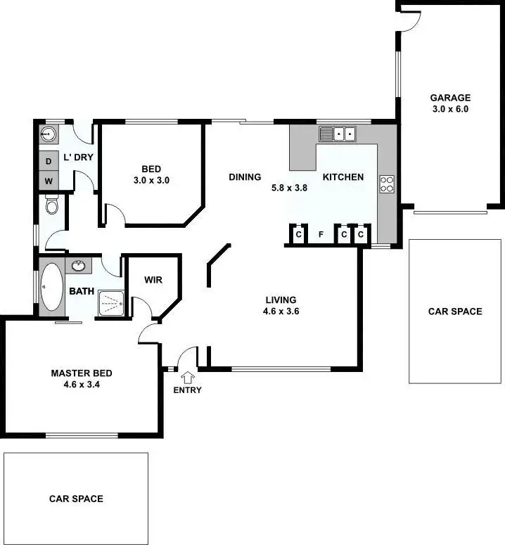 Floorplan of Homely unit listing, 2/32 Arndell Street, Thomastown VIC 3074
