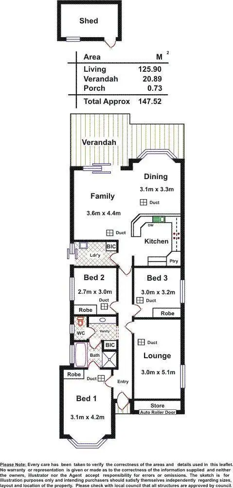 Floorplan of Homely house listing, 40 Cobbler Circuit, Salisbury Heights SA 5109
