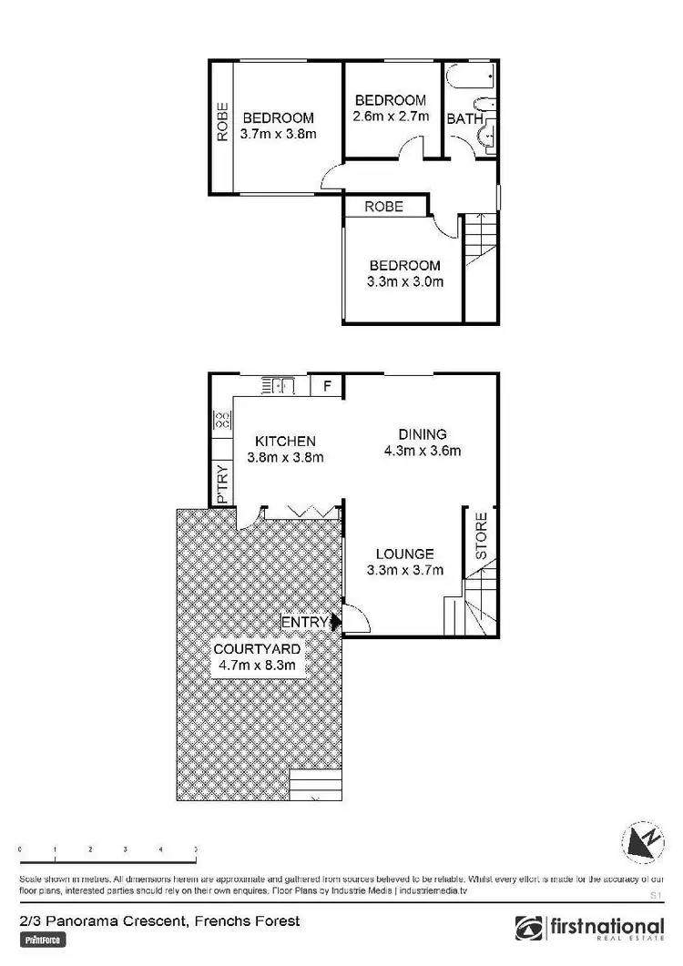 Floorplan of Homely house listing, 2/3 Panorama Crescent, Frenchs Forest NSW 2086