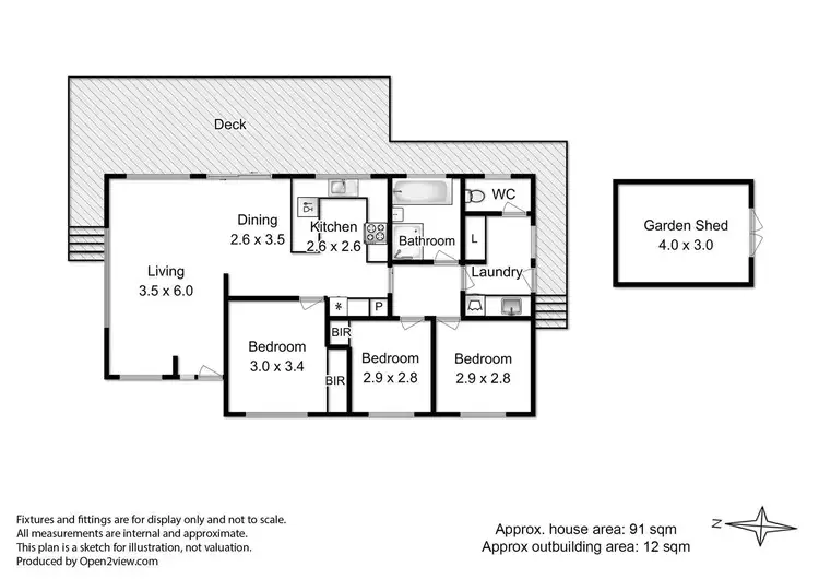 Floorplan of Homely house listing, 4 Mariner Circle, Huntingfield TAS 7055