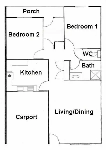 Floorplan of Homely unit listing, 72A Guy Street, Broome WA 6725