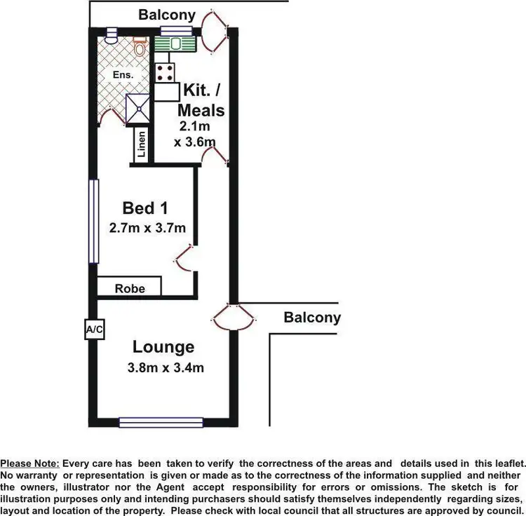 Floorplan of Homely unit listing, 8/354 Greenhill Road, Glenside SA 5065