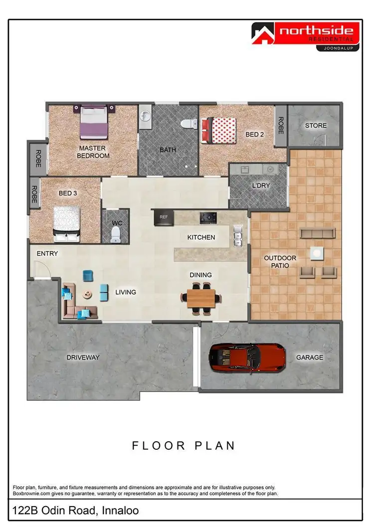 Floorplan of Homely house listing, 122B Odin Road, Innaloo WA 6018