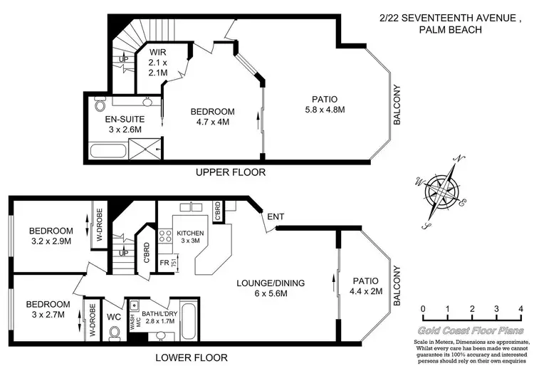 Floorplan of Homely unit listing, 22/2 Seventeenth Avenue, Palm Beach QLD 4221
