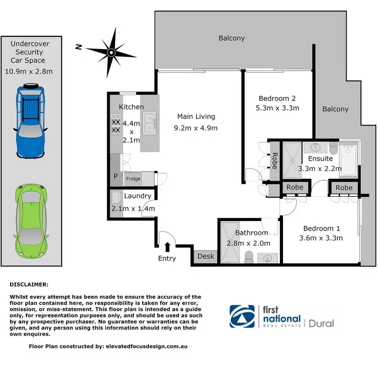 Floorplan of Homely apartment listing, 406/1-5 Chapman Avenue, Beecroft NSW 2119