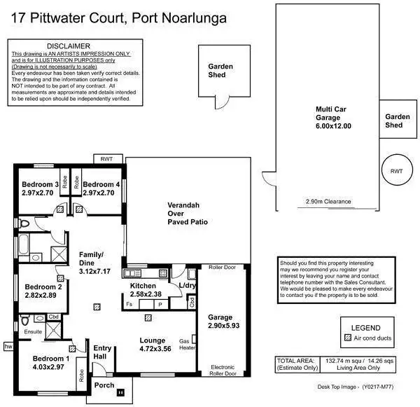 Floorplan of Homely house listing, 17 Pittwater Court, Port Noarlunga SA 5167