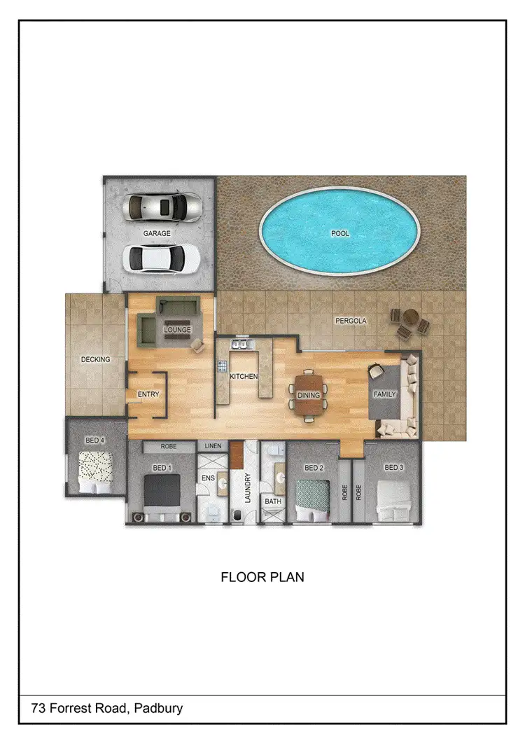 Floorplan of Homely house listing, 73 Forrest Road, Padbury WA 6025