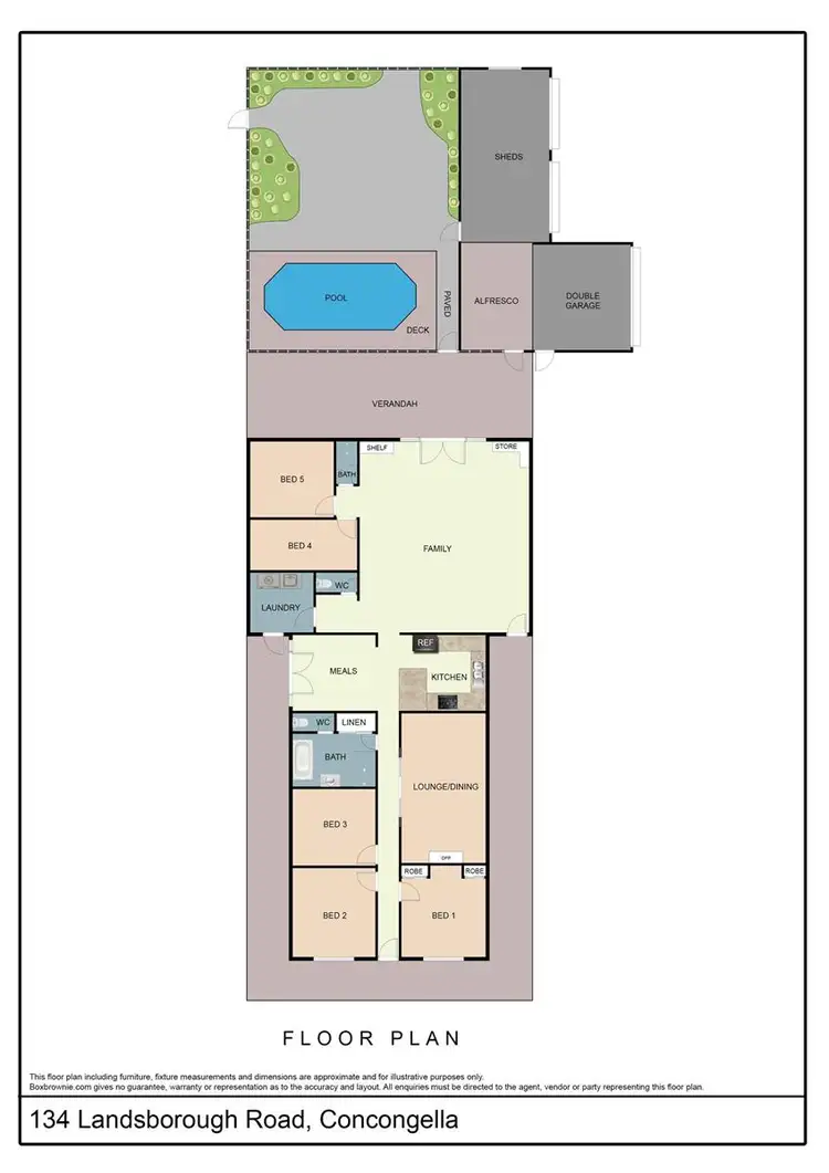 Floorplan of Homely rural property listing, 134 Landsborough Road, Concongella, Stawell VIC 3380
