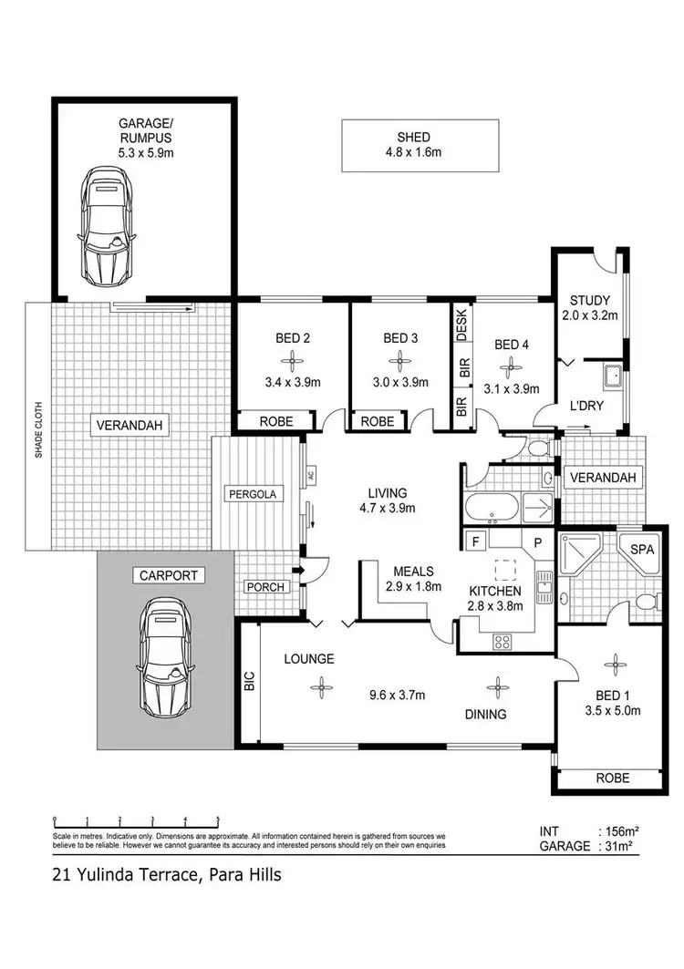 Floorplan of Homely house listing, 21 Yulinda Terrace, Para Hills SA 5096