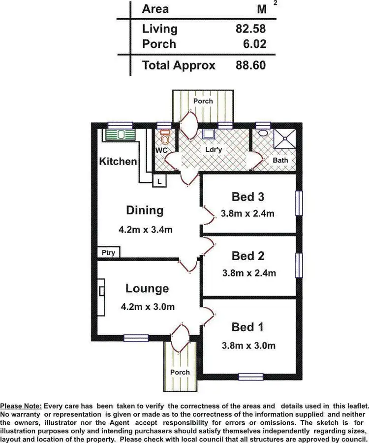 Floorplan of Homely house listing, 84 Goodman Road, Elizabeth South SA 5112