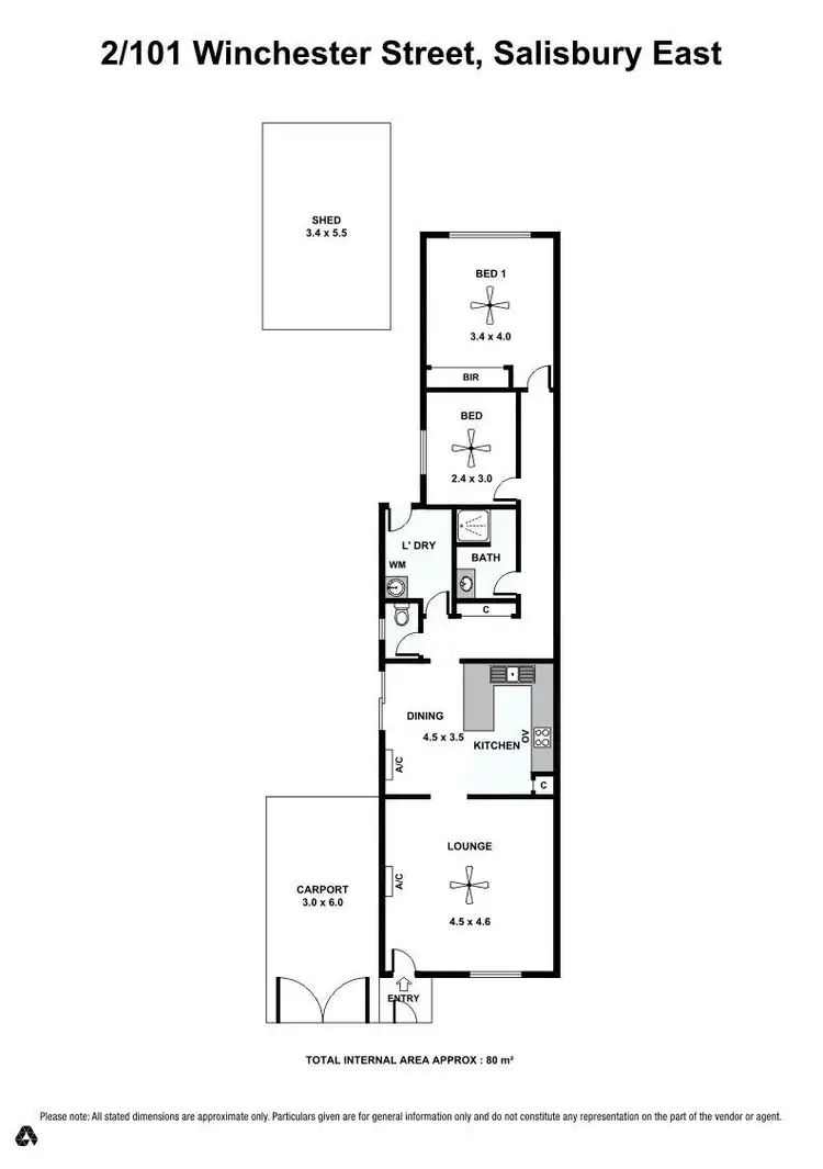 Floorplan of Homely unit listing, 2/101 Winchester Street, Salisbury East SA 5109