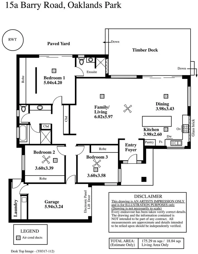 Floorplan of Homely house listing, 15A Barry Road, Oaklands Park SA 5046
