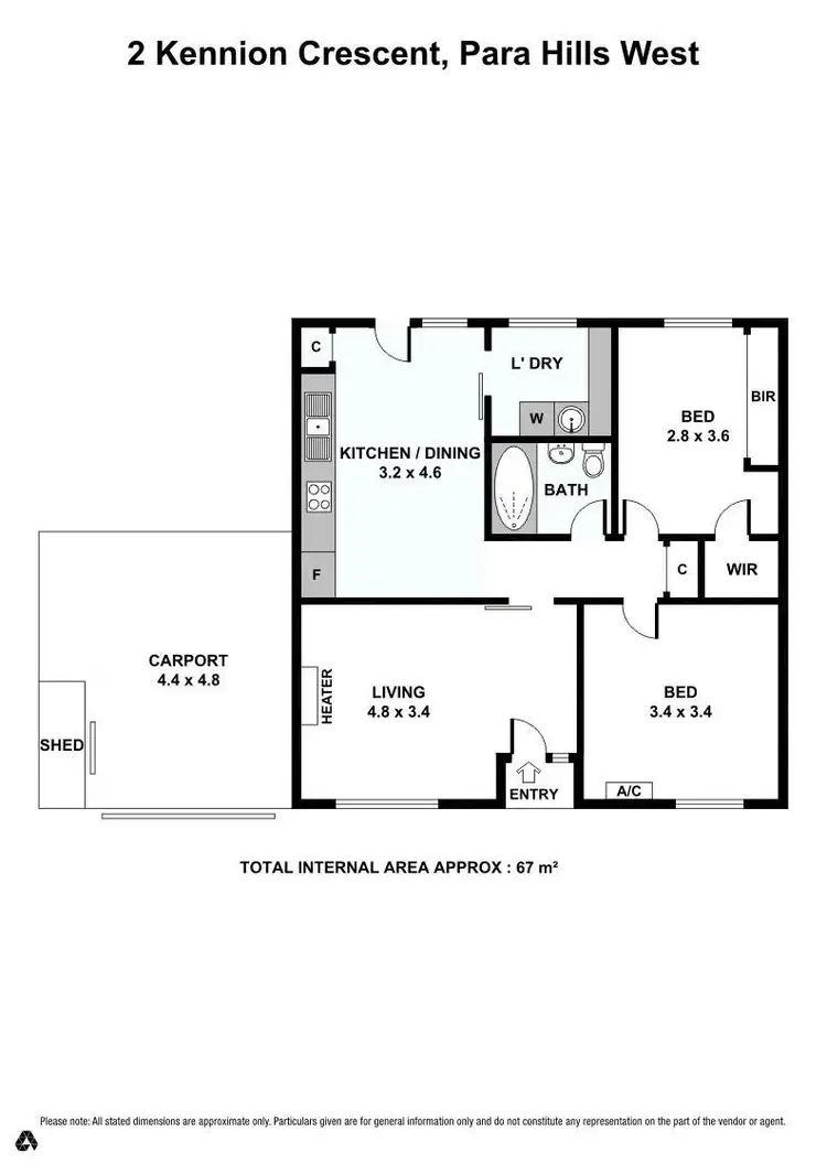 Floorplan of Homely house listing, 2 Kennion Crescent, Para Hills West SA 5096