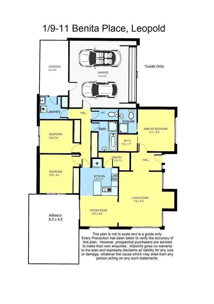 Floorplan of Homely house listing, 1/9-11 Benita Place, Leopold VIC 3224