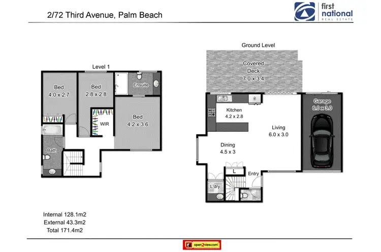 Floorplan of Homely unit listing, 2/72 Third Avenue, Palm Beach QLD 4221