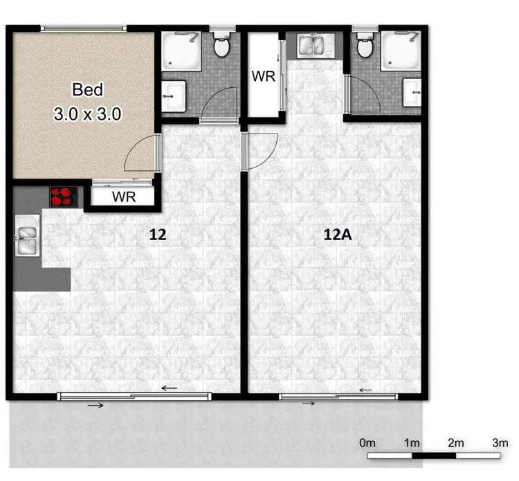 Floorplan of Homely unit listing, 4/12 Coolgardie Street, Elanora QLD 4221