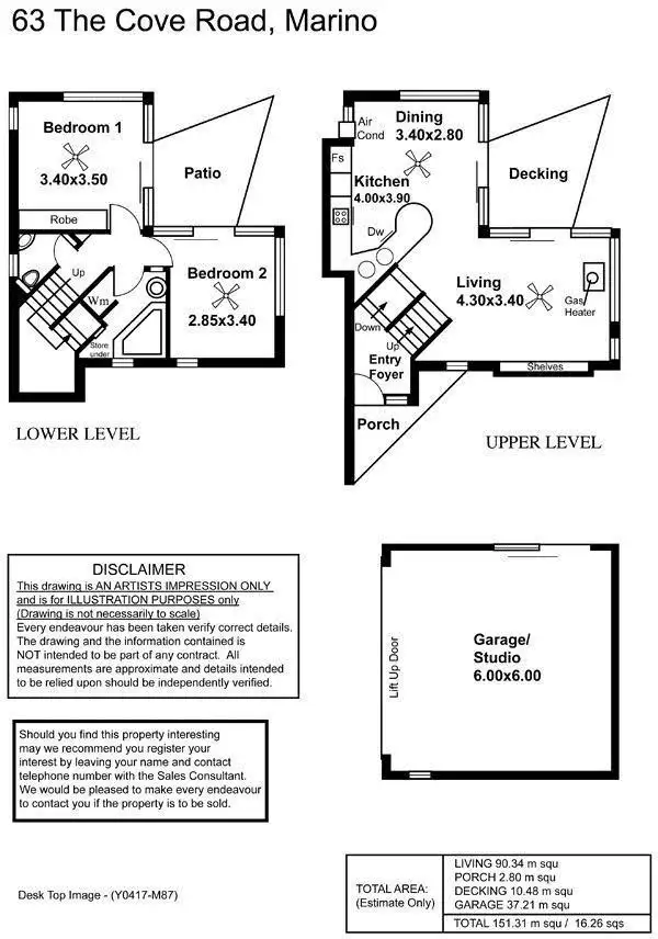 Floorplan of Homely house listing, 63 The Cove Road, Marino SA 5049