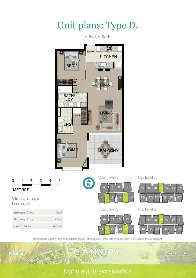 Floorplan of Homely apartment listing, 46/390 Simpsons Road, Bardon QLD 4065