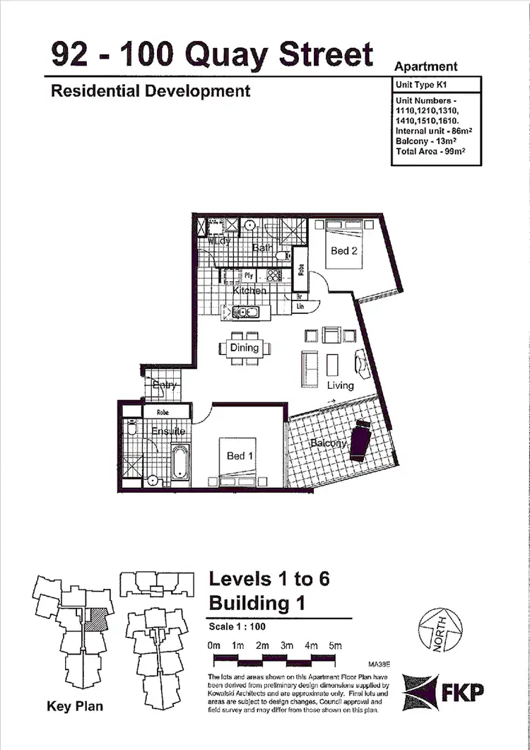 Floorplan of Homely apartment listing, 1510/92 Quay Street, Brisbane City QLD 4000