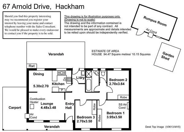 Floorplan of Homely house listing, 67 Arnold Drive, Hackham SA 5163