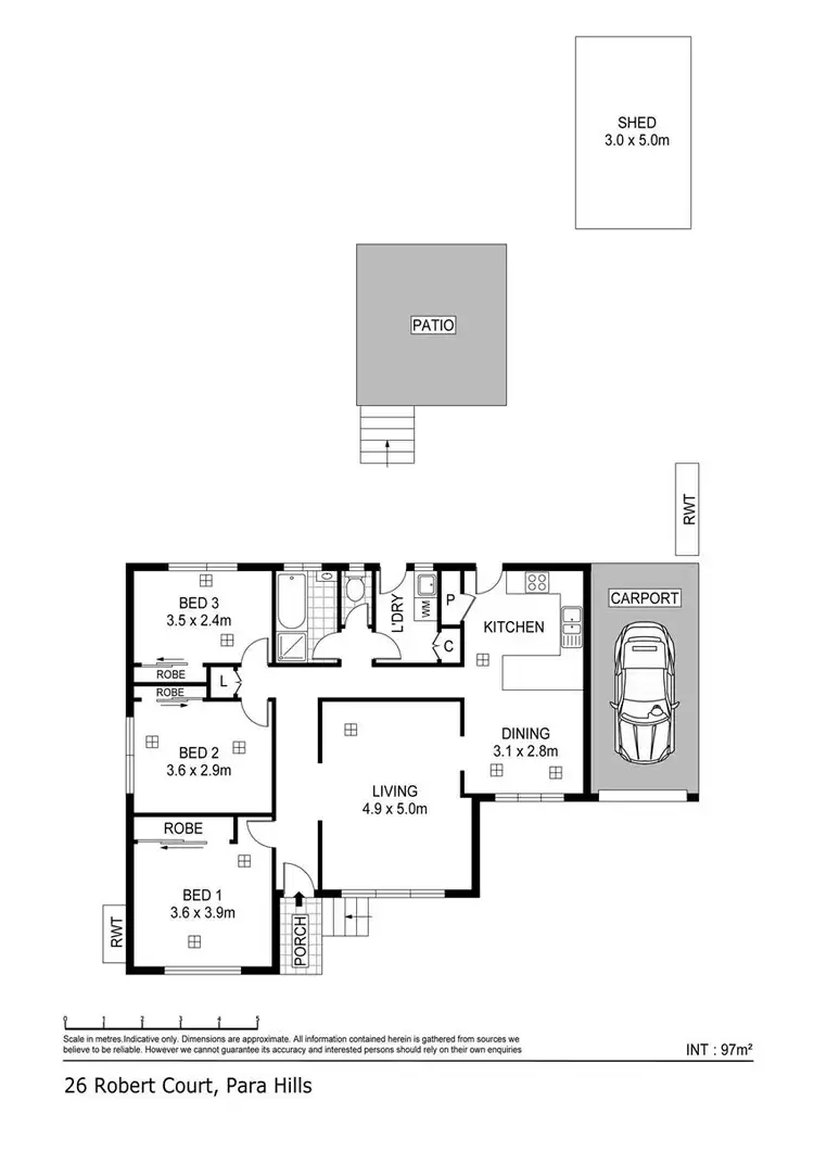 Floorplan of Homely house listing, 26 Robert Court, Para Hills SA 5096