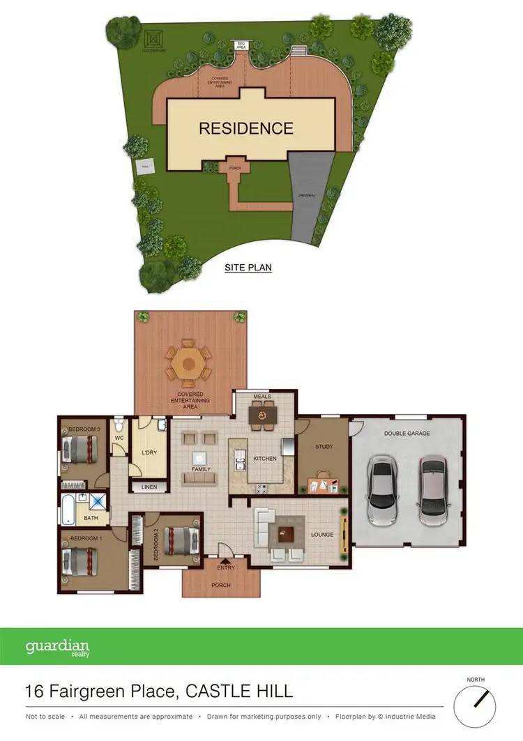 Floorplan of Homely house listing, 16 Fairgreen Place, Castle Hill NSW 2154