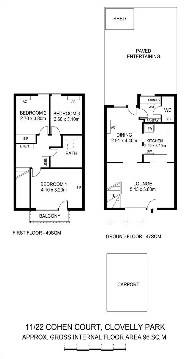 Floorplan of Homely townhouse listing, 11/22 Cohen Court, Clovelly Park SA 5042