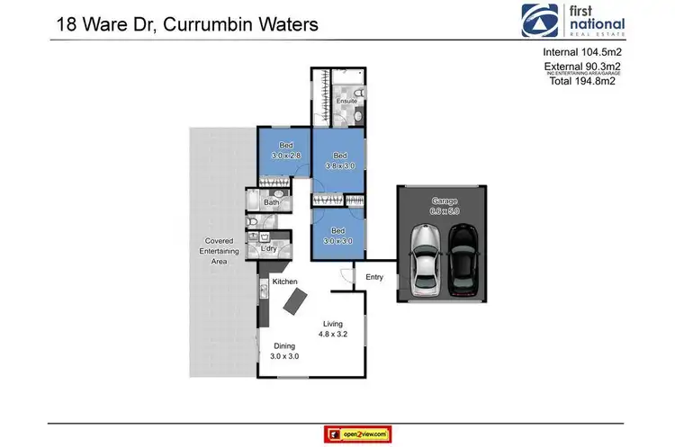 Floorplan of Homely house listing, 18 Ware Drive, Currumbin Waters QLD 4223