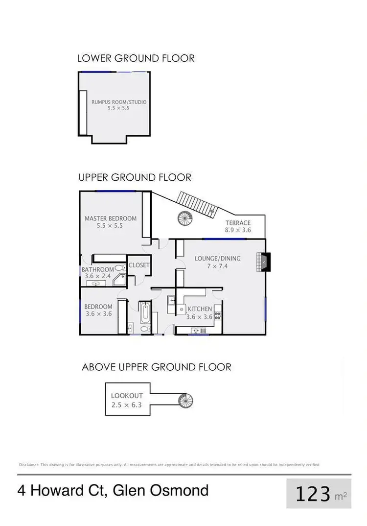 Floorplan of Homely house listing, 4 Howard Court, Glen Osmond SA 5064