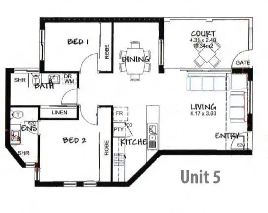 Floorplan of Homely apartment listing, 6/92 Main Street, Osborne Park WA 6017