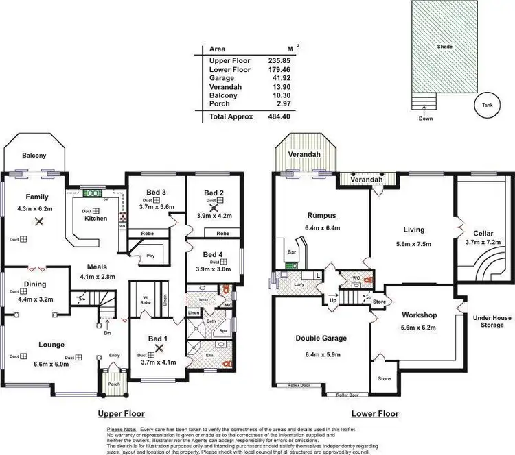 Floorplan of Homely house listing, 10 Prasad Court, Hillbank SA 5112
