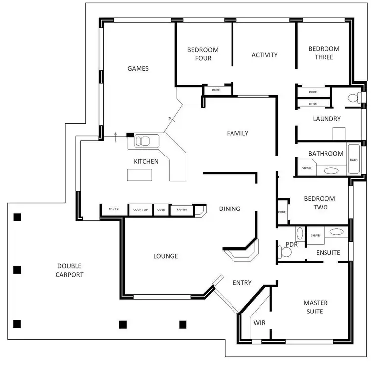 Floorplan of Homely semi-detached listing, 15A Vaal Grove, Joondalup WA 6027