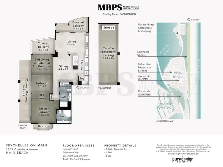 Floorplan of Homely apartment listing, 'SEYCHELLES' 5 Cronin Avenue, Main Beach QLD 4217