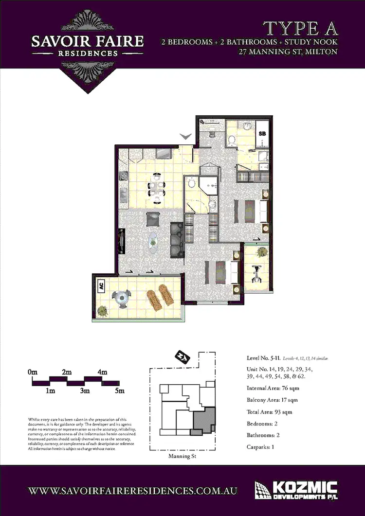 Floorplan of Homely apartment listing, 54/27 Manning Street, Milton QLD 4064