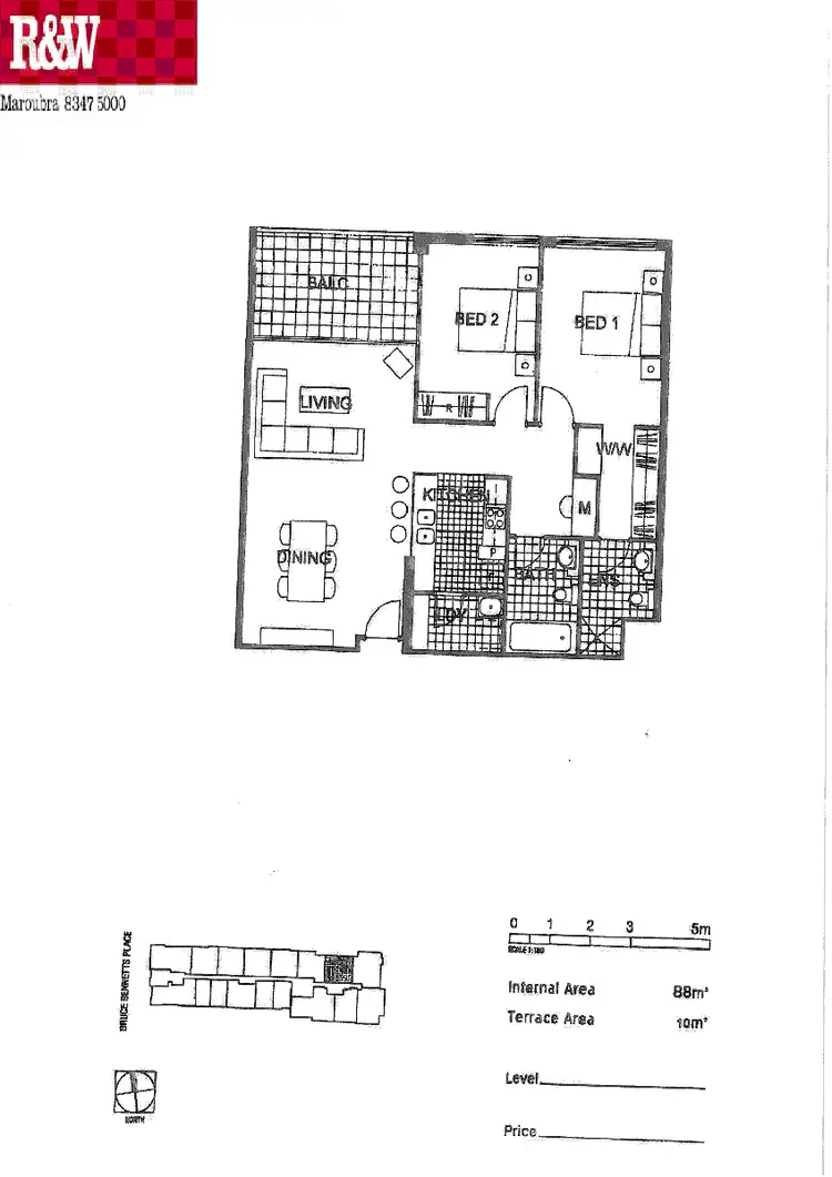 Floorplan of Homely apartment listing, 706/1 Bruce Bennetts Place, Maroubra NSW 2035