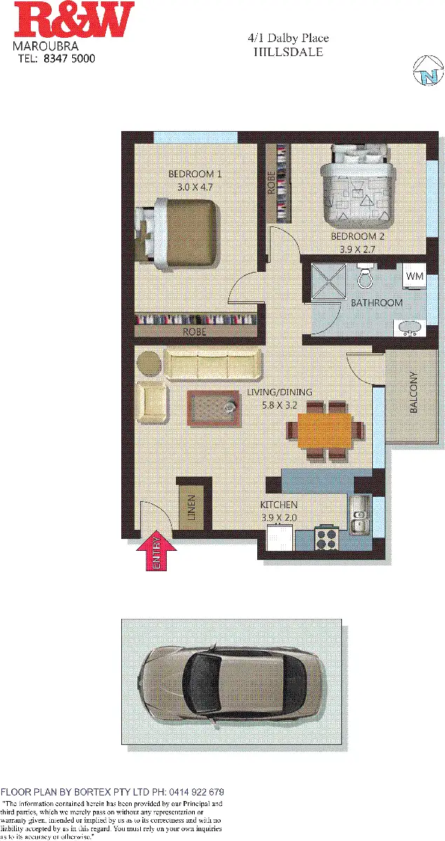 Floorplan of Homely apartment listing, 4/1 Dalby Place, Eastlakes NSW 2018