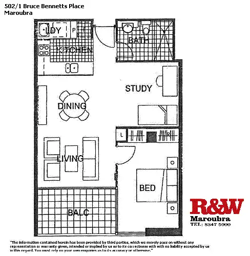 Floorplan of Homely apartment listing, 502/1 Bruce Bennetts Place, Maroubra NSW 2035