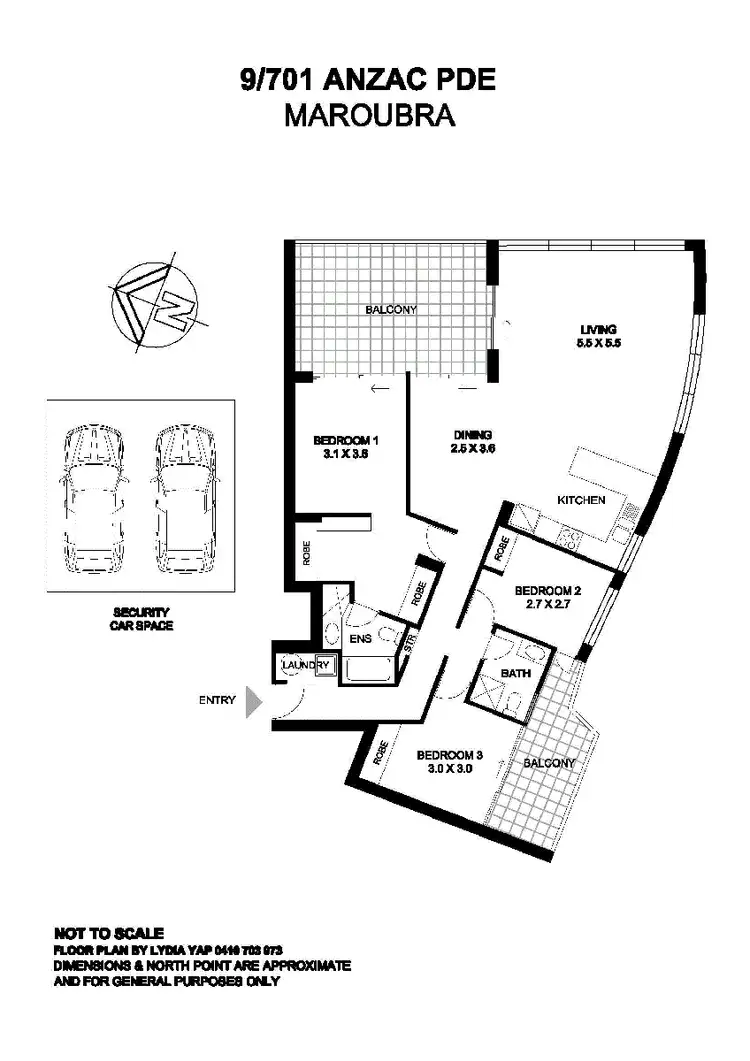 Floorplan of Homely apartment listing, 9/701 Anzac Parade, Maroubra NSW 2035