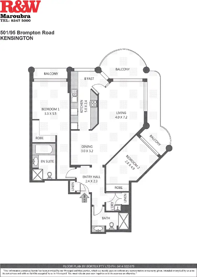 Floorplan of Homely apartment listing, 501/95 Brompton Road, Kensington NSW 2033