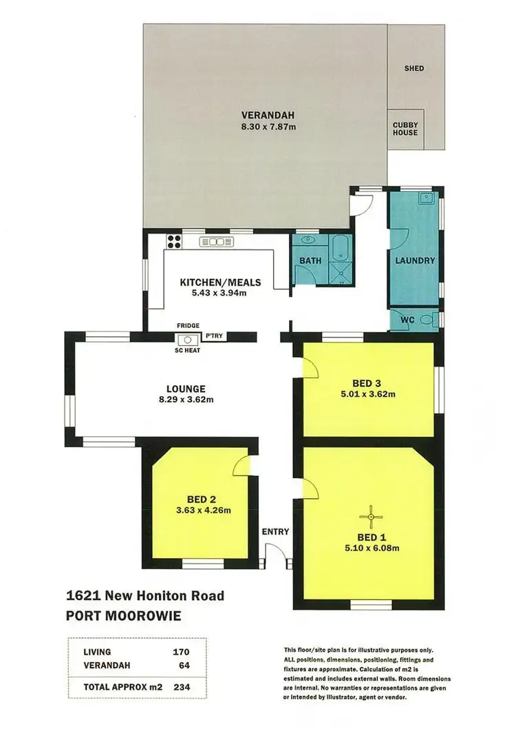 Floorplan of Homely rural property listing, 1621 New Honiton Road, Port Moorowie SA 5576