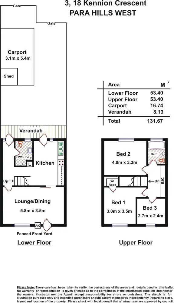 Floorplan of Homely townhouse listing, 3/18 Kennion Crescent, Para Hills West SA 5096