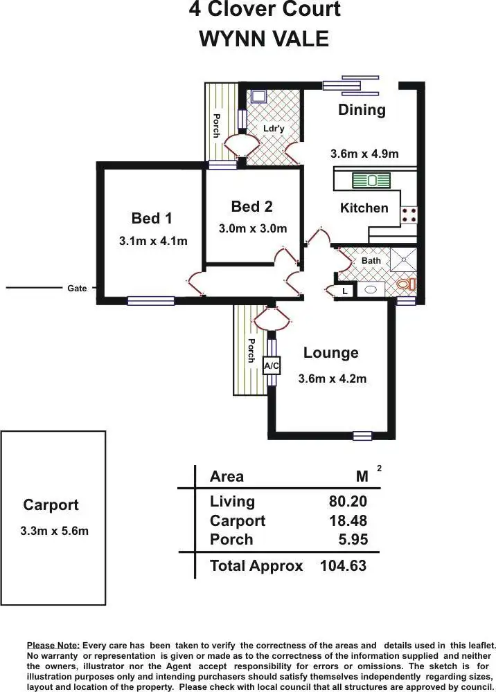 Floorplan of Homely house listing, 4 Clover Court, Wynn Vale SA 5127