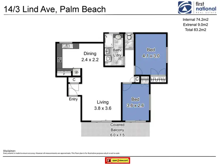 Floorplan of Homely unit listing, 14/3 Lind Avenue, Palm Beach QLD 4221