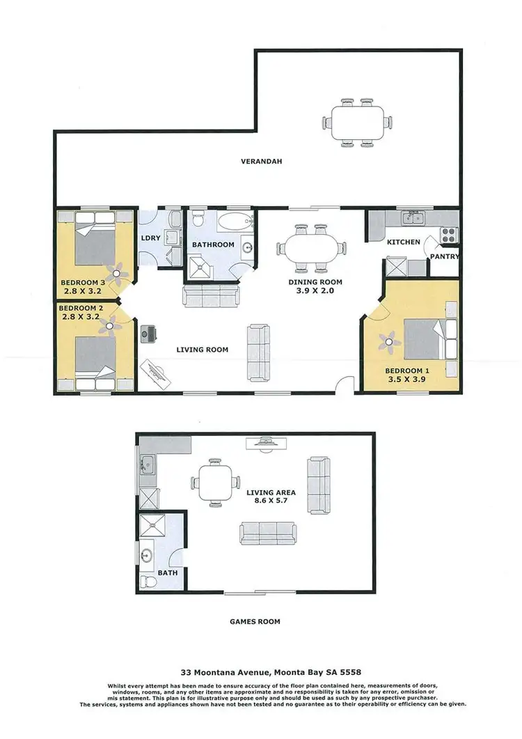 Floorplan of Homely house listing, 33 Moontana Avenue, Moonta Bay SA 5558