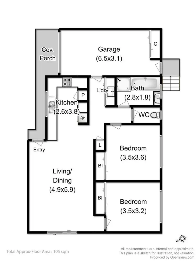Floorplan of Homely unit listing, 7/4 Walton Street, Huonville TAS 7109