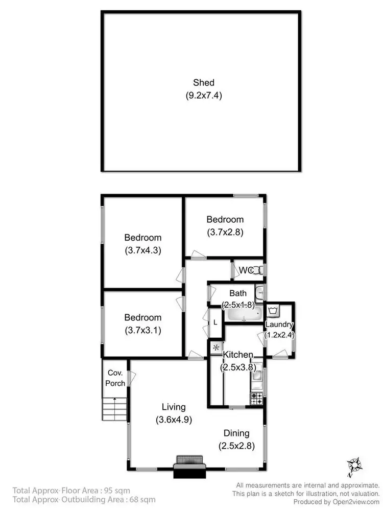 Floorplan of Homely house listing, 3 John Street, Geeveston TAS 7116