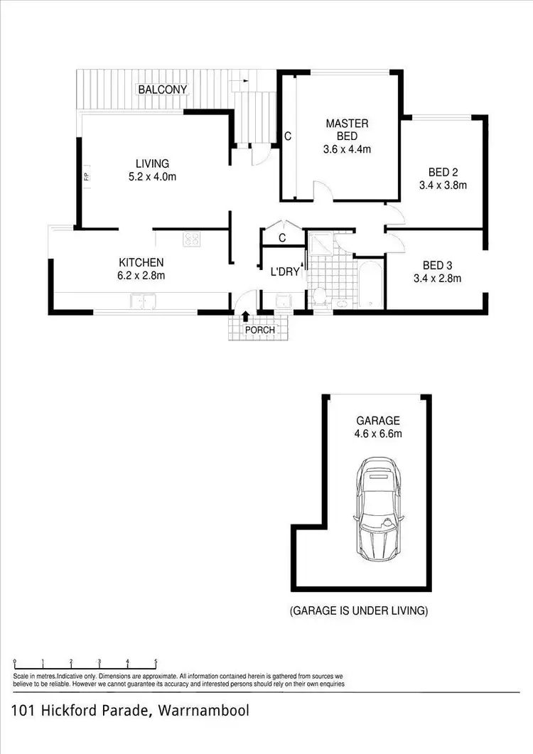 Floorplan of Homely house listing, 110 Hickford Parade, Warrnambool VIC 3280