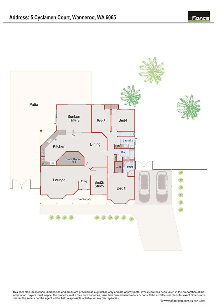 Floorplan of Homely house listing, 5 Cyclamen Court, Wanneroo WA 6065